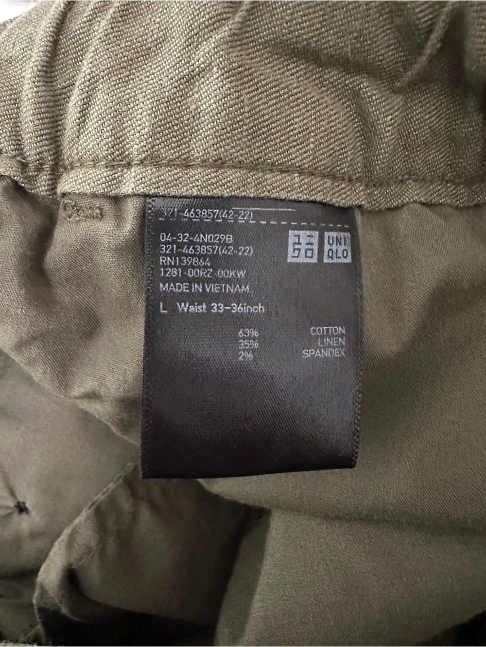 Uniqlo smart pockets waist